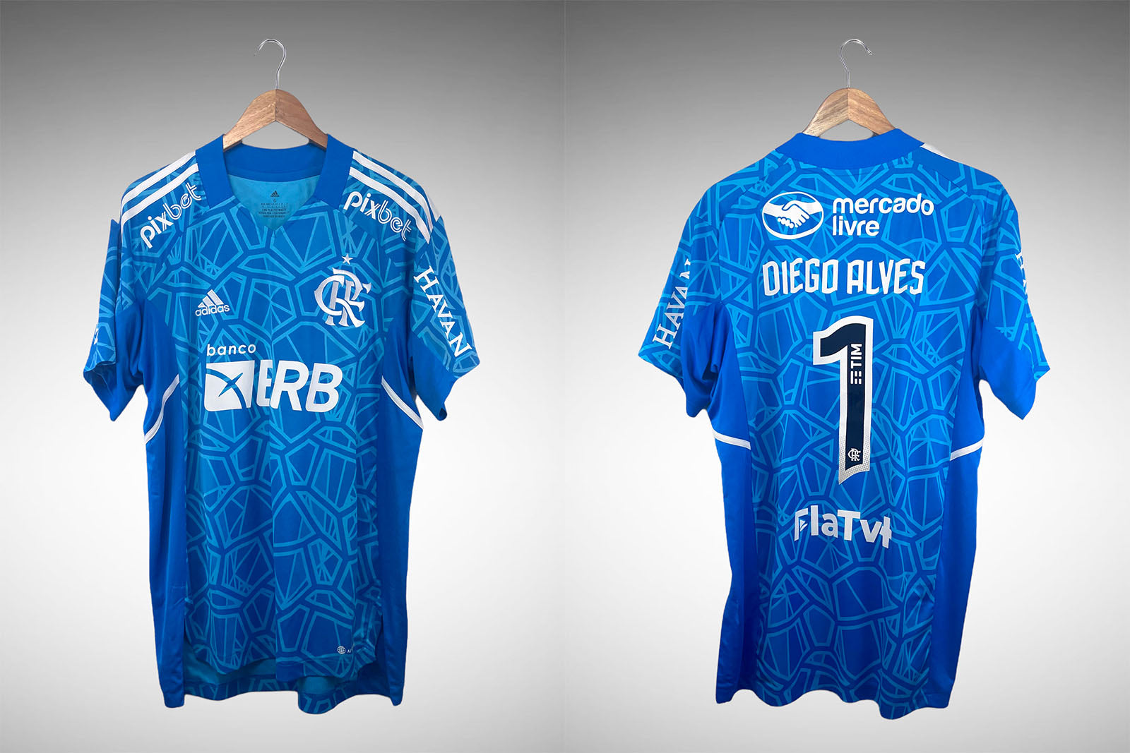 Flamengo 2022 Camisa de Goleiro Tam G N# 1 Diego Alves.