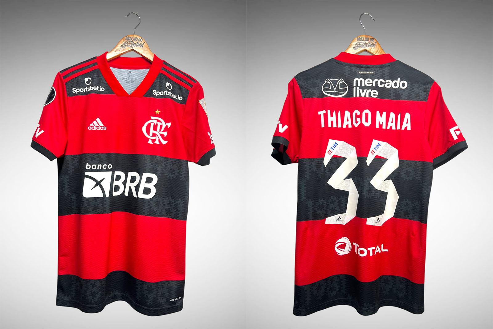Flamengo 2021 Primeira Camisa Tam P Nº33 Thiago Maia.