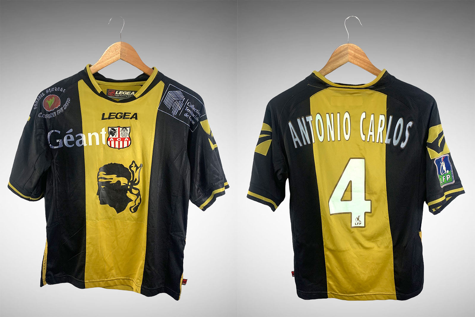 Ajaccio 2003 Segunda Camisa Tam P N# 4 Antonio Carlos.