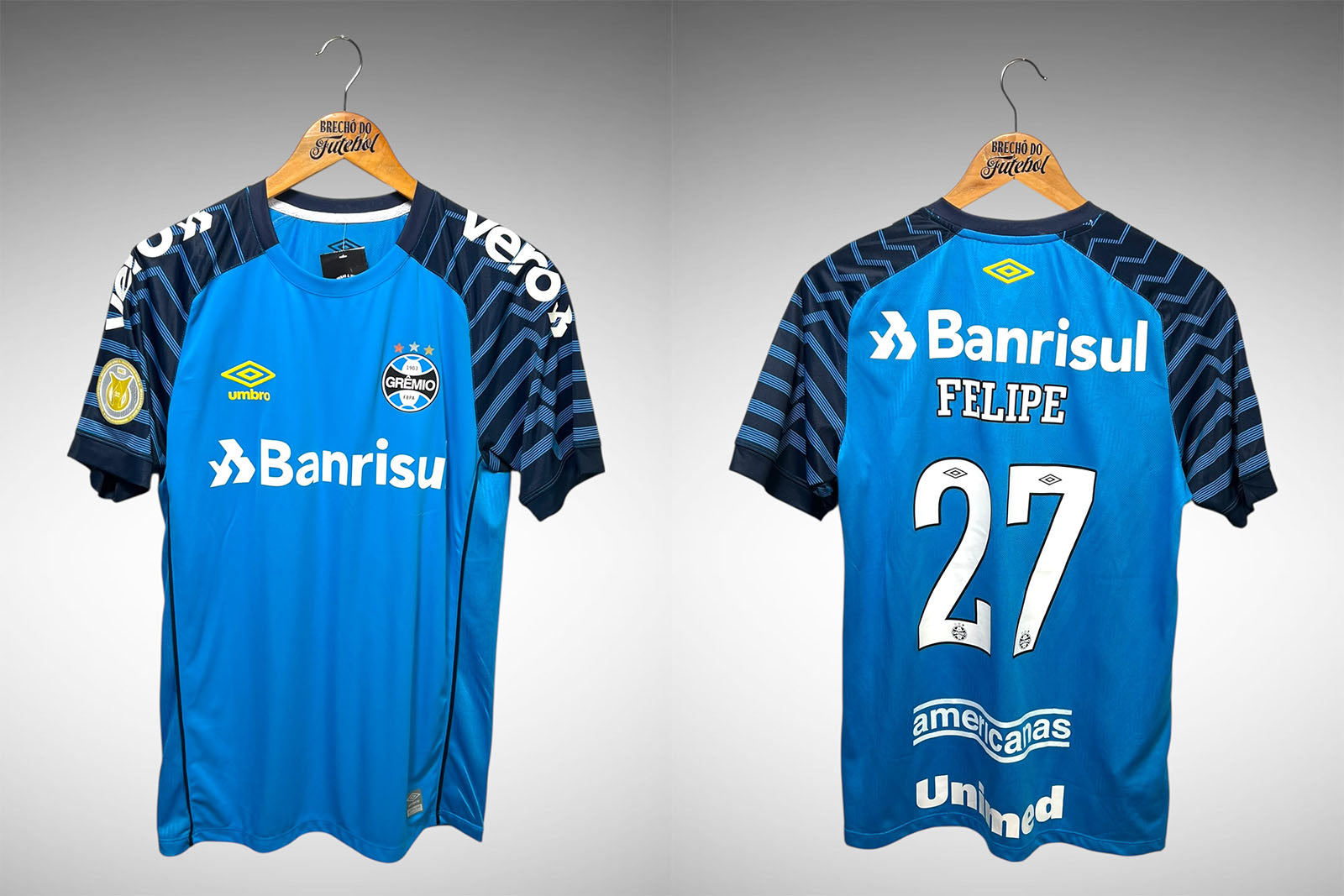 Grêmio 2021 Camisa Goleiro Tam M Nº27 Felipe.
