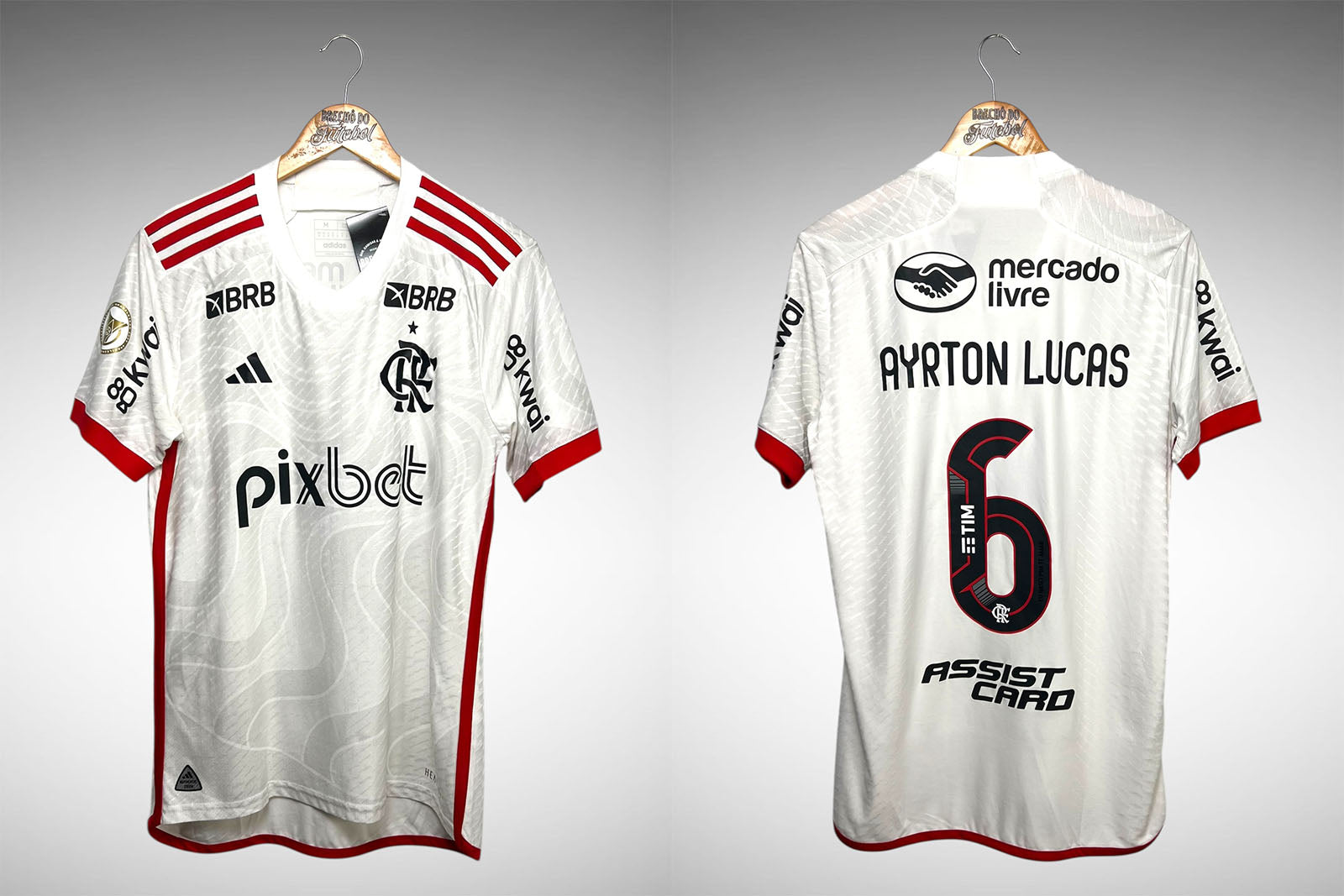 Flamengo 2024 Segunda Camisa Tam M Nº6 Ayrton Lucas.