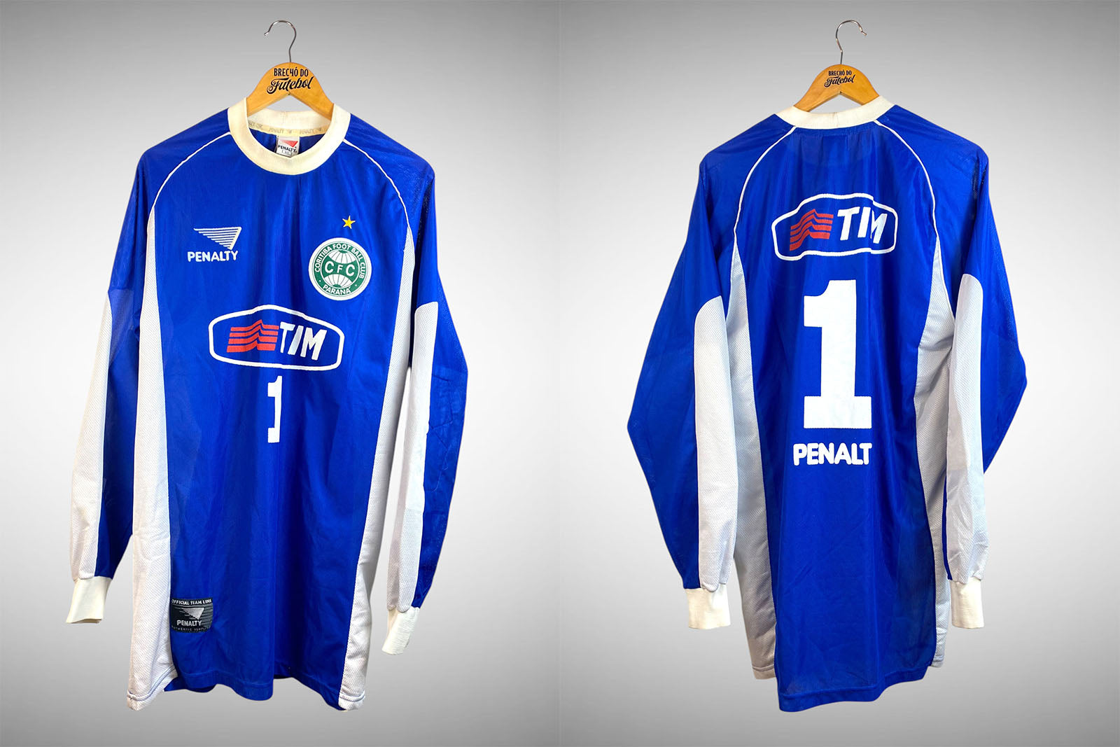 Coritiba 2000 Camisa de Goleiro Tam G Nº 1 Mangas Longas.