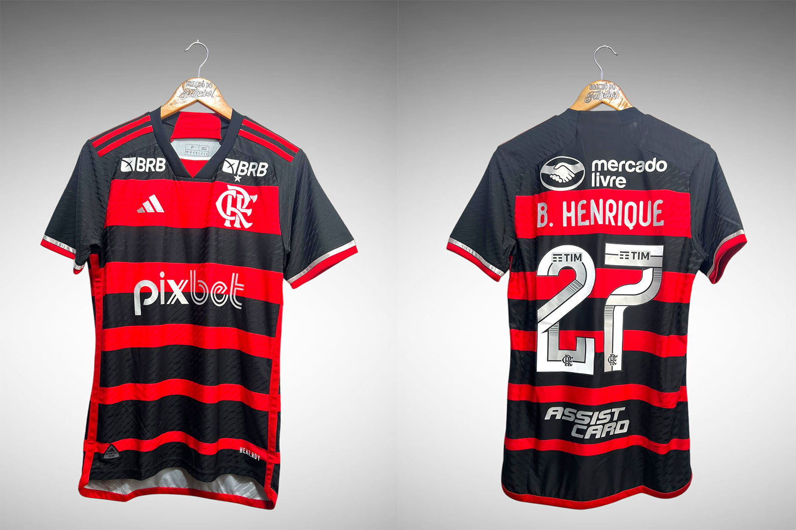 Flamengo 2024 Primeira Camisa Tam P Nº27 Bruno Henrique.