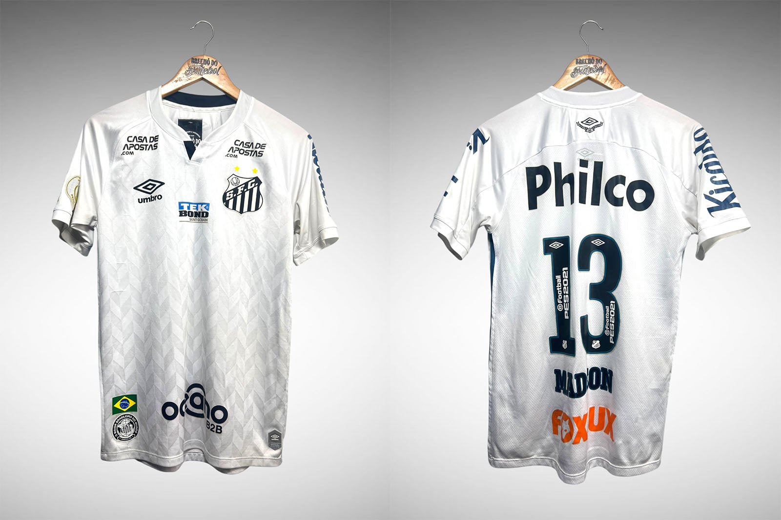 Santos 2020 Primeira Camisa Tam P Nº13 Madson.