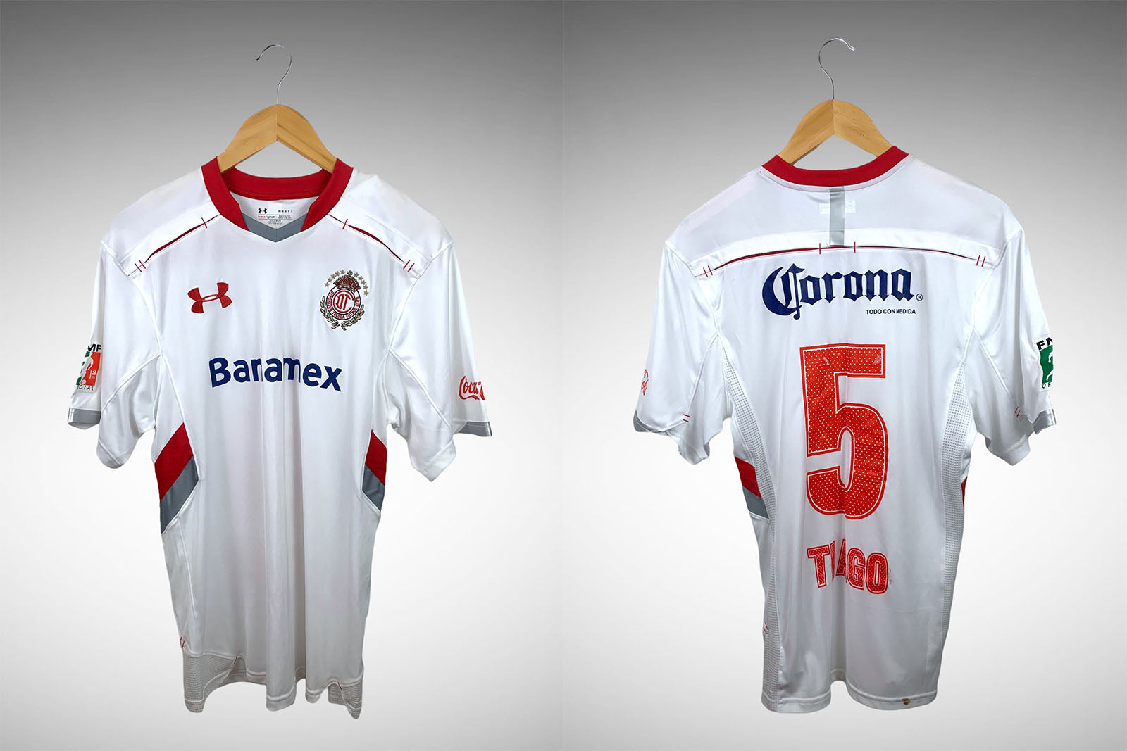 Toluca 2012 Segunda Camisa Tam M N# 5 Tiago.