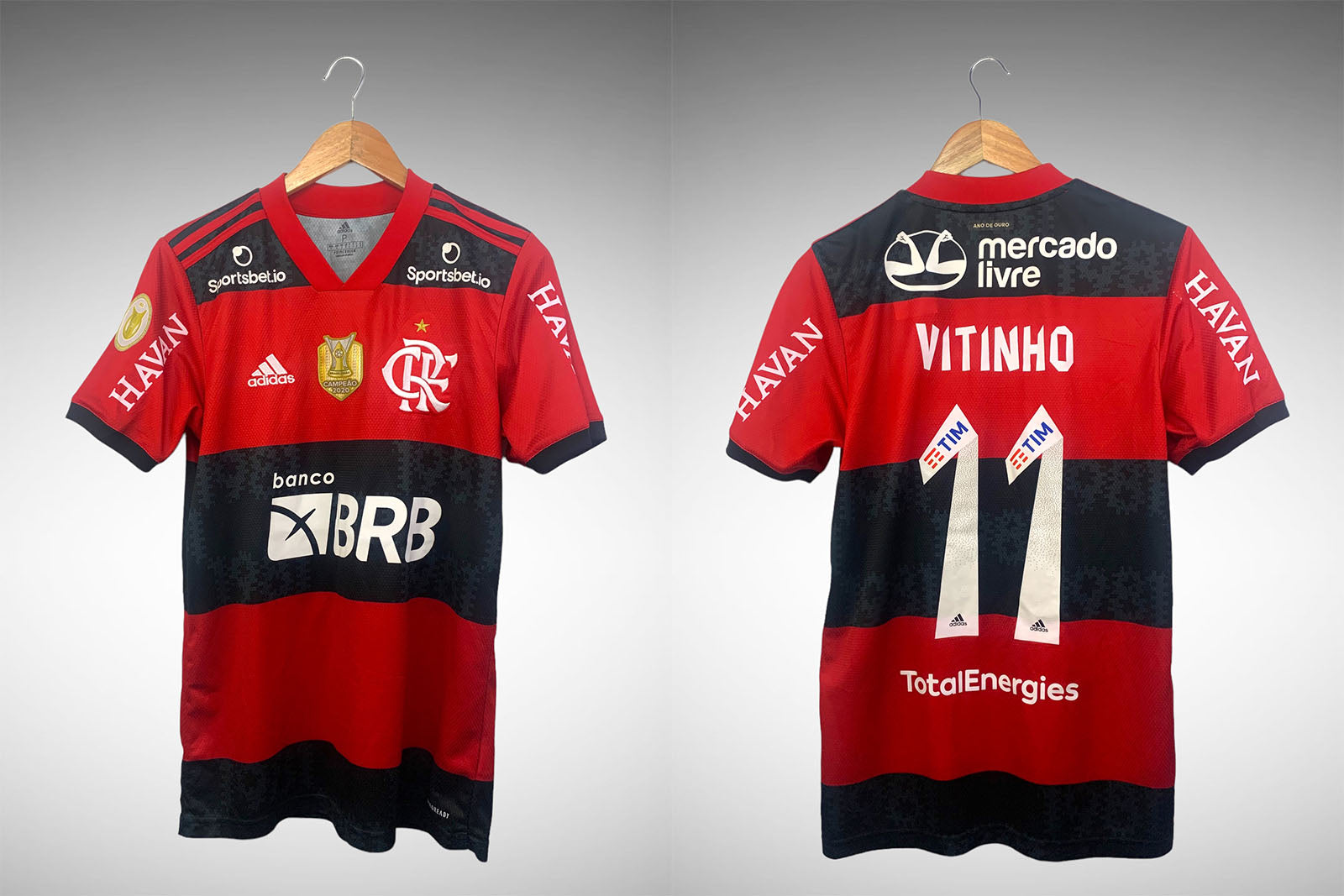 Flamengo 2021 Primeira Camisa Tam P N# 11 Vitinho.