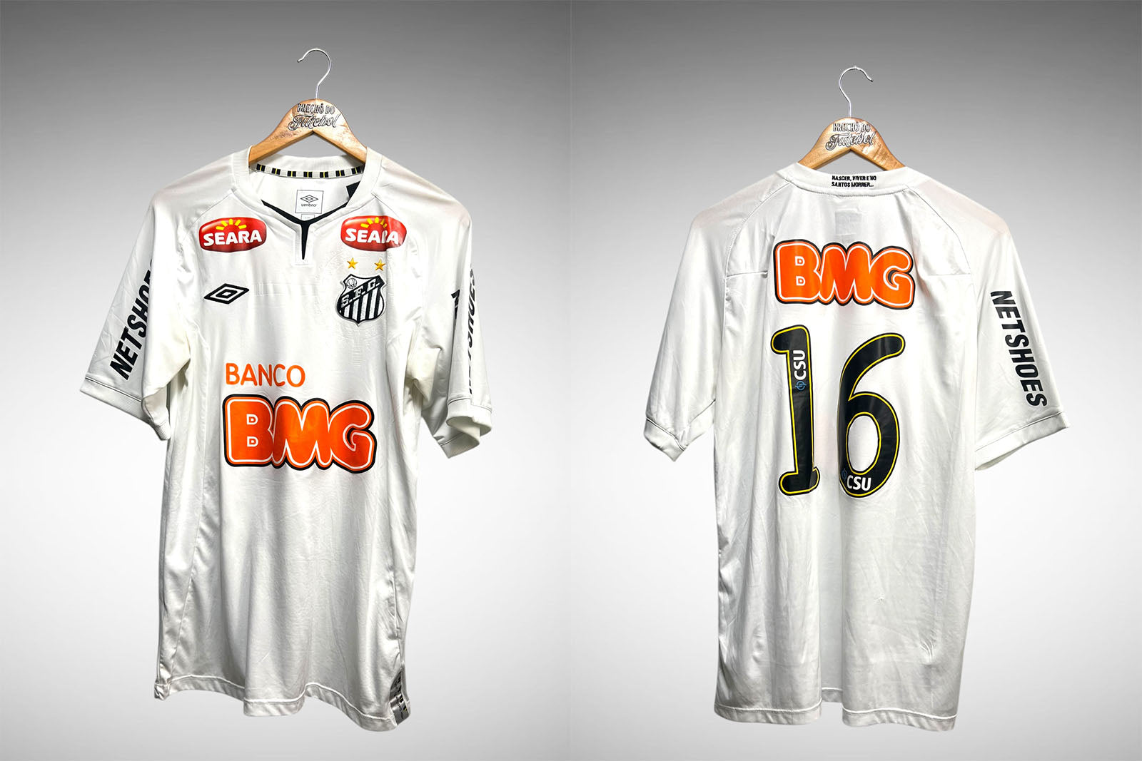 Santos 2011 Primeira Camisa Tam G Nº16.