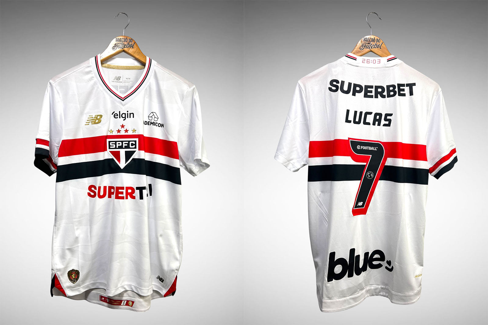São Paulo 2025 Primeira Camisa Tam M Nº 7 Lucas.