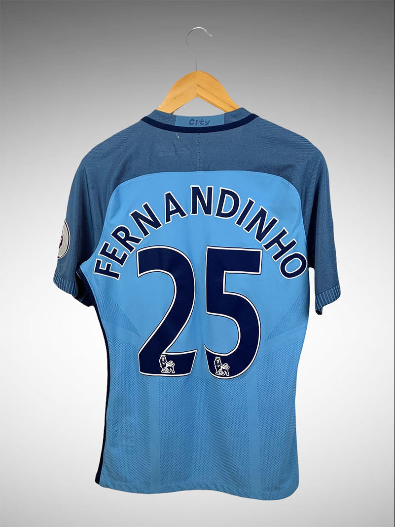 Manchester City 2016 Primeira Camisa Tam M N# 25 Fernandinho