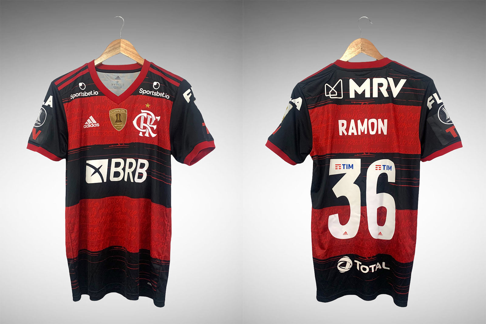 Flamengo 2021 Primeira Camisa Tam P N# 36 Ramon.