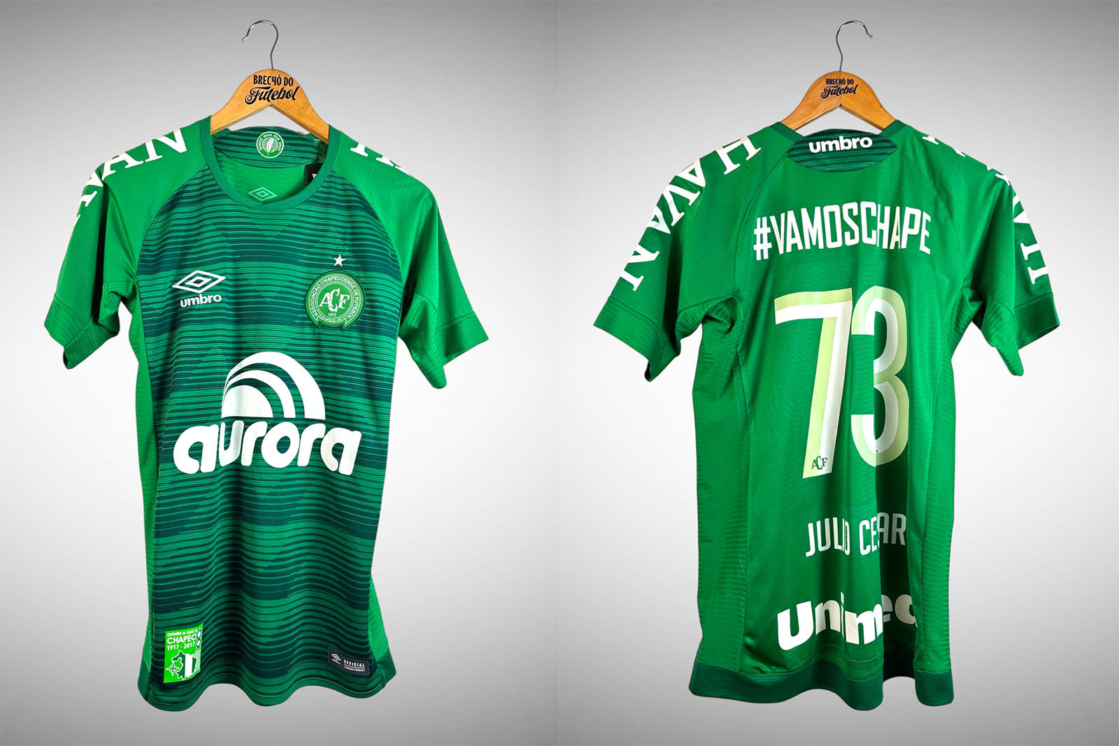 Chapecoense 2017 Primeira Camisa Tam P Nº 73 Julio Cesar.