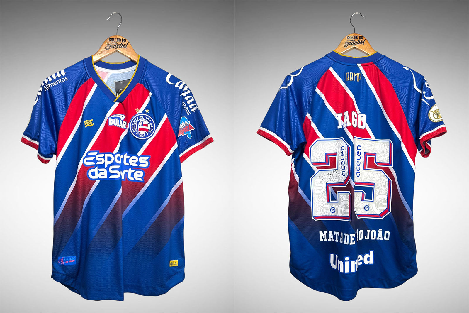 Bahia 2024 Segunda Camisa Tam M Nº 25 Iago.