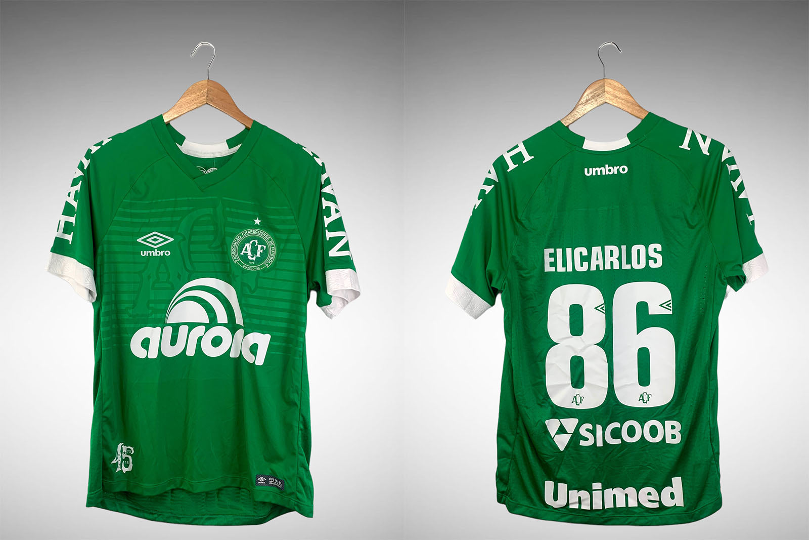 Chapecoense 2018 Primeira Camisa Tam P Nº86 Elicarlos.