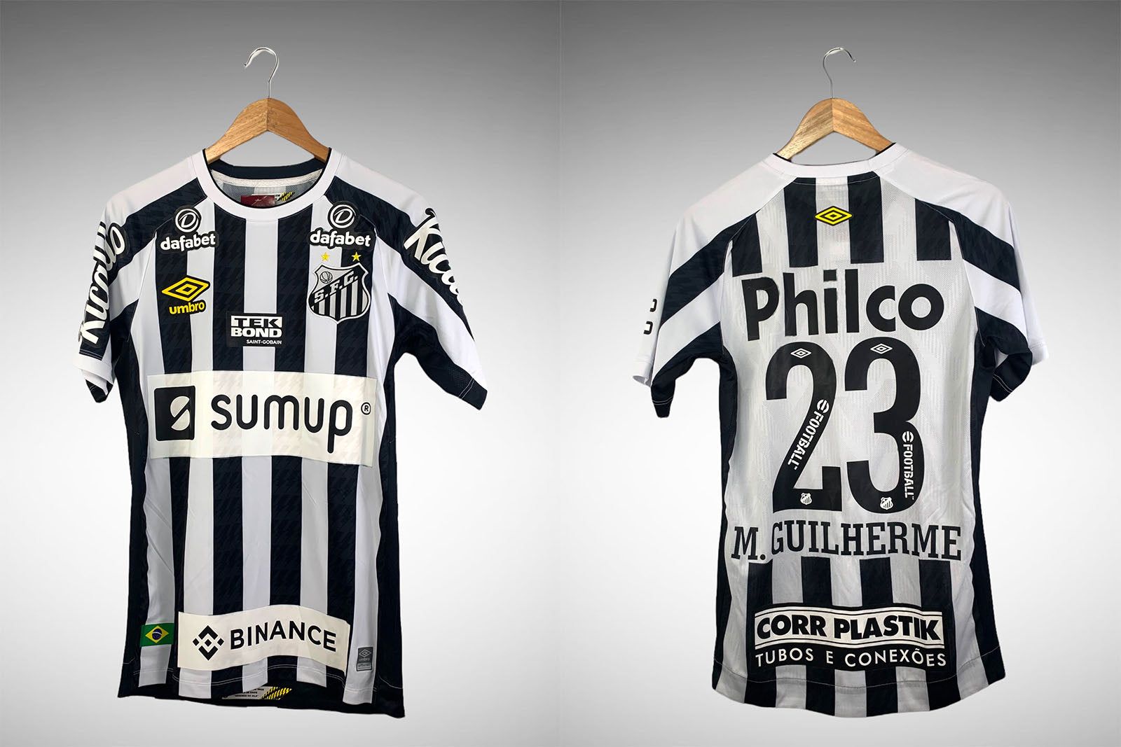 Santos 2021 Segunda Camisa Tam P N# 23 M. Guilherme.
