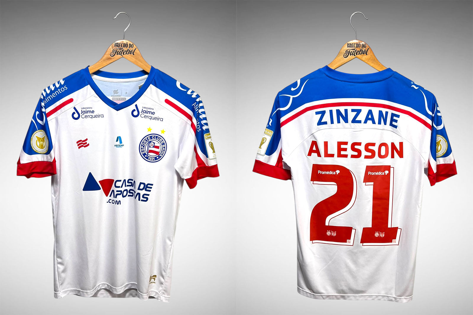 Bahia 2021 Primeira Camisa Tam P Nº21 Alesson.