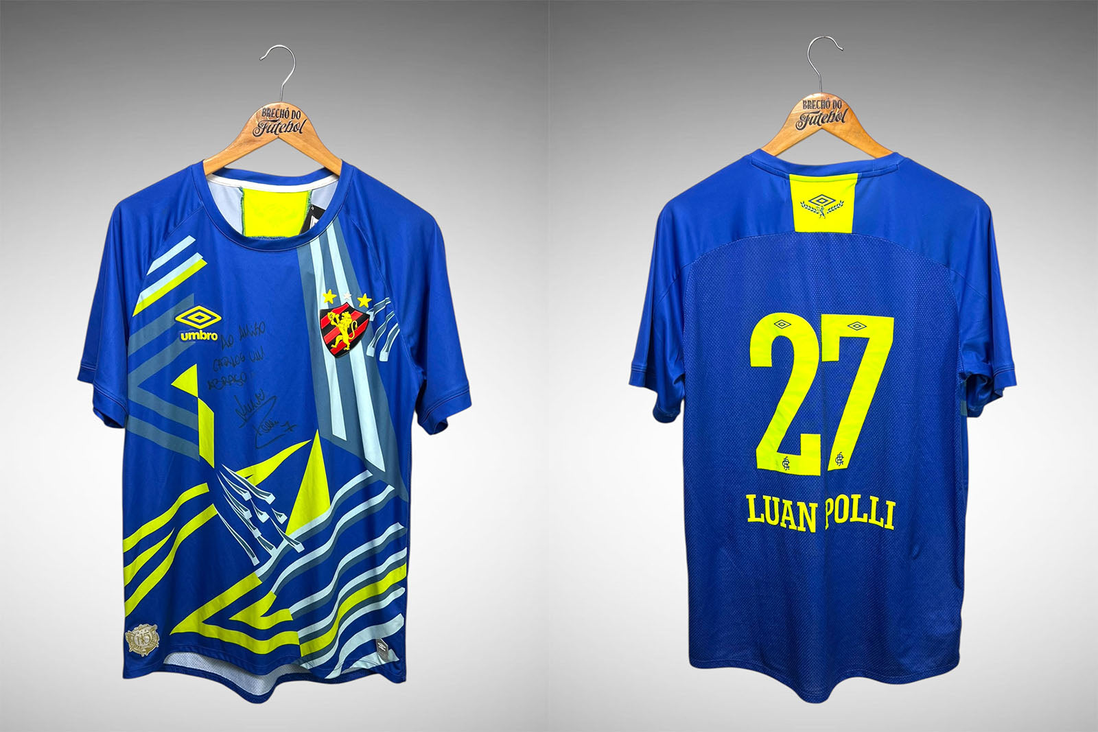 Sport 2020 Camisa Goleiro Tam G Nº27 Luan Polli.