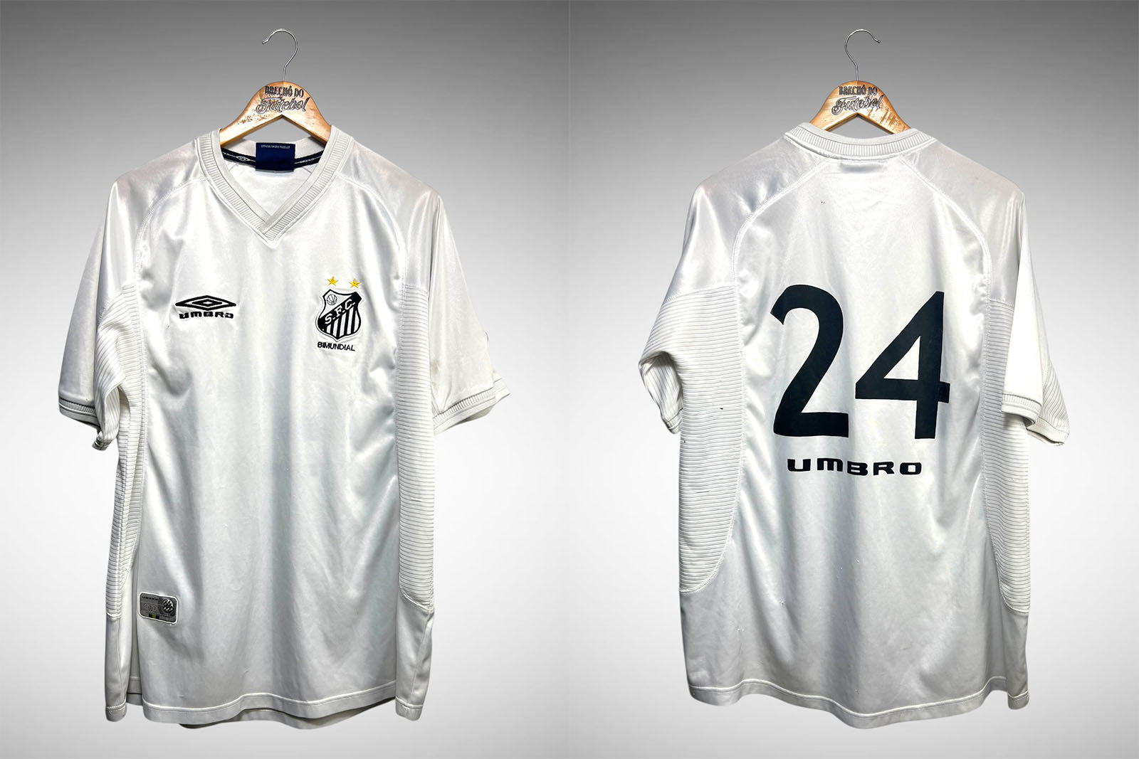 Santos 2001 Primeira Camisa Tam GG Nº24.