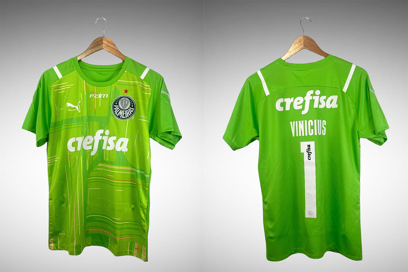 Palmeiras 2021 Camisa de Goleiro Tam M N# 1 Vinicius.