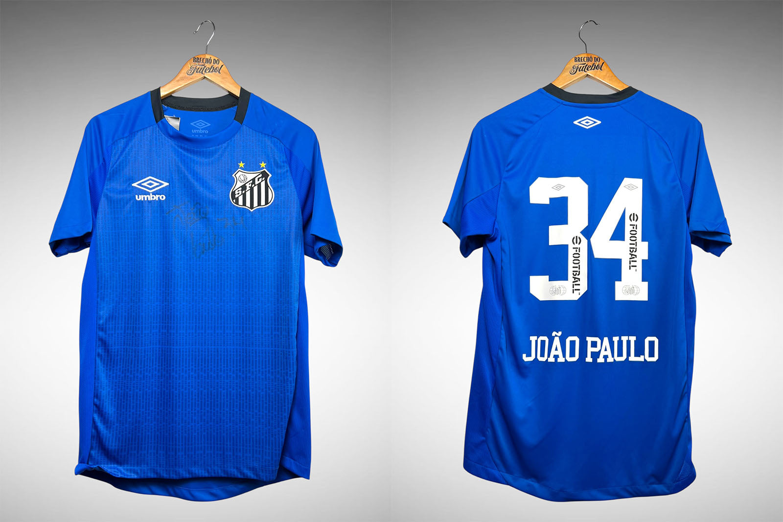 Santos 2022 Camisa de Goleiro Tam M Nº 14 João Paulo.