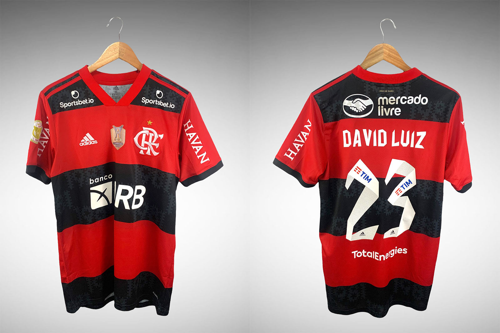 Flamengo 2021 Primeira Camisa Tam P N# 23 David Luiz.