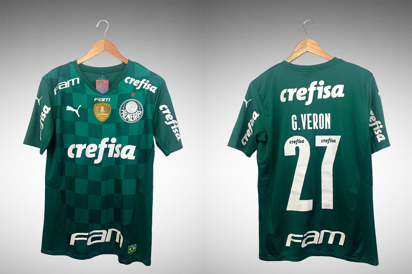 Palmeiras 2021 Primeira Camisa Tam G Nº 27 G. Verón.
