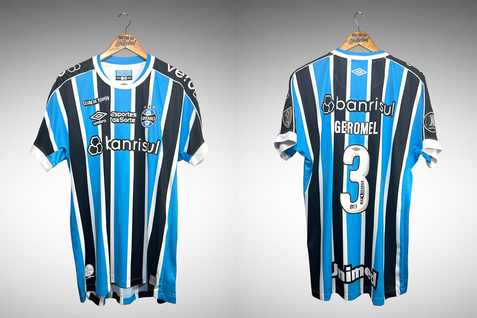 Grêmio 2024 Primeira Camisa Tam G Nº 3 Geromel.