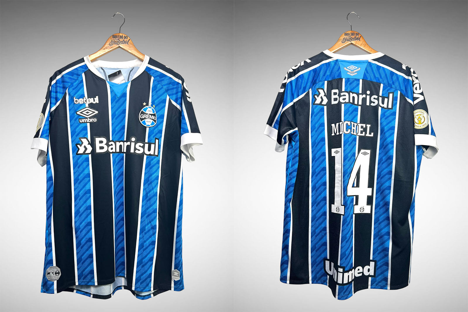 Grêmio 2020 Primeira Camisa Tam GG Nº 14 Michel.