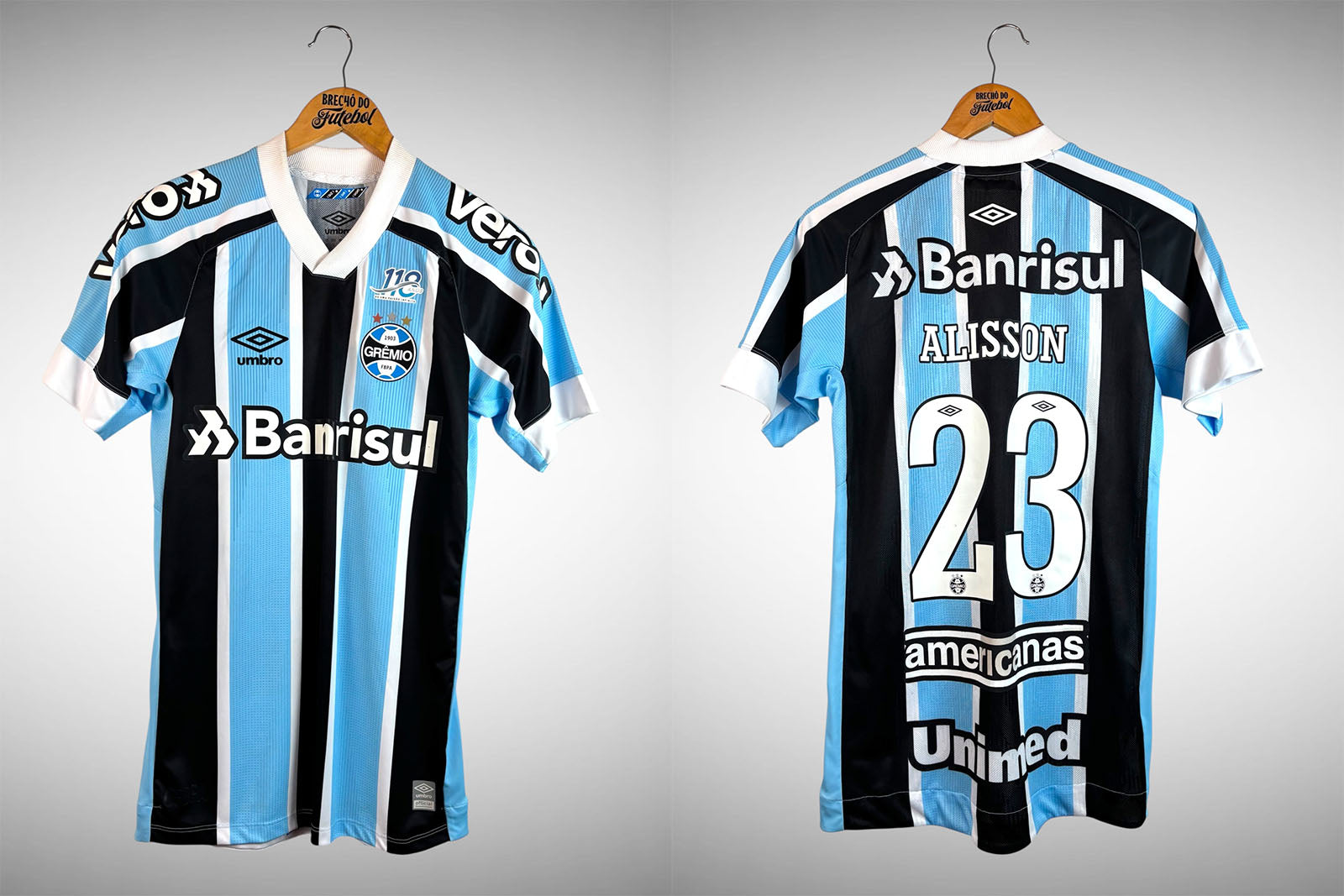 Grêmio 2021 Primeira Camisa Tam P Nº 23 Alisson.