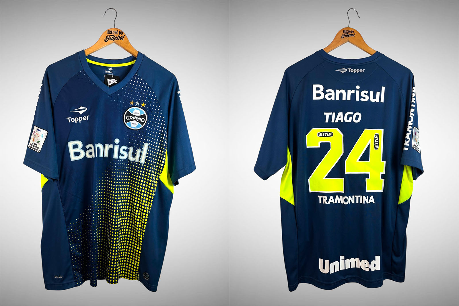 Grêmio 2013 Camisa de Goleiro Tam 3G Nº 24 Tiago.