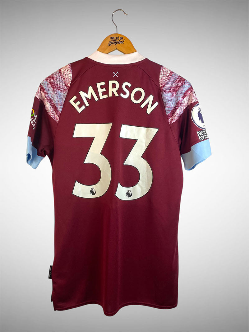 West Ham 2022 Primeira Camisa Tam P N# 33 Emerson.