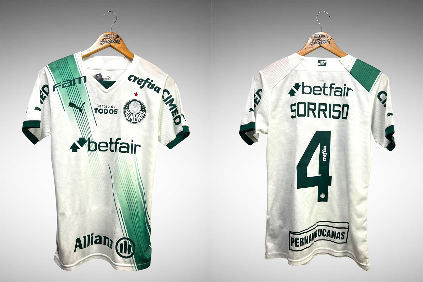 Palmeiras 2023 Segunda Camisa Tam P Nº 4 Sorriso.