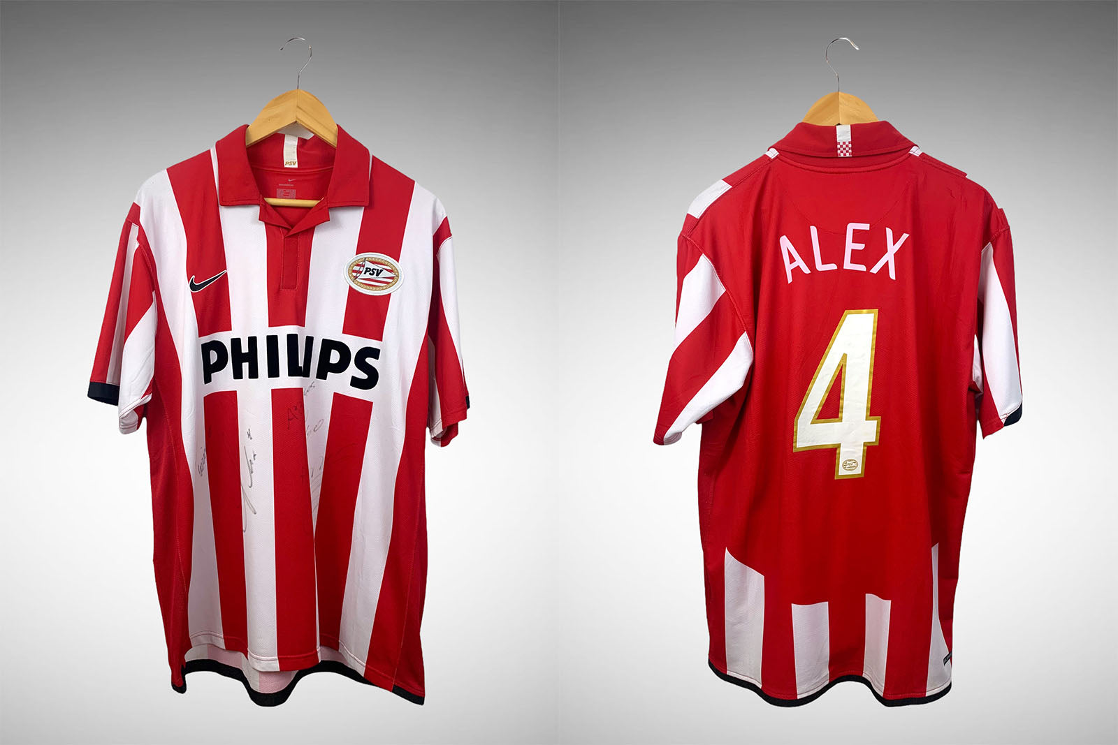PSV Eindhoven 2006 Primeira Camisa Tam Gg N# 4 Alex.
