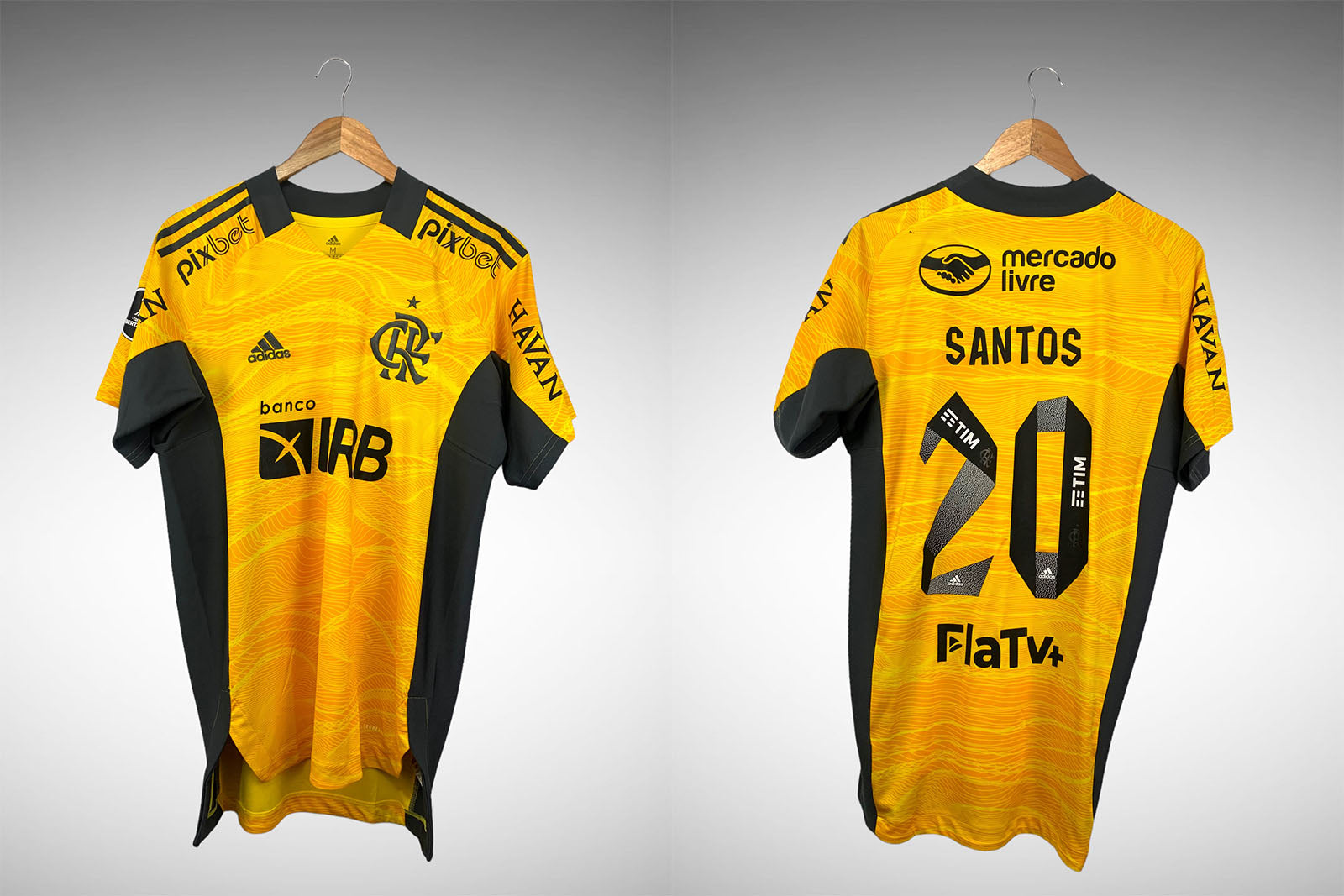 Flamengo 2021 Camisa de Goleiro Tam M N# 20 Santos.