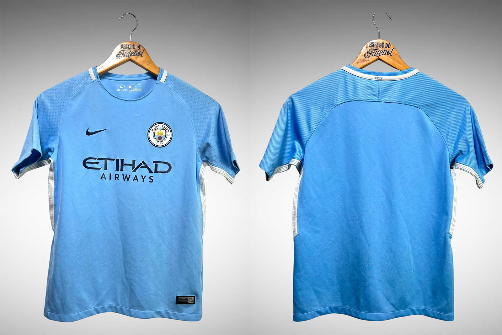 Manchester City 2017 Primeira Camisa Tam G Infantil.