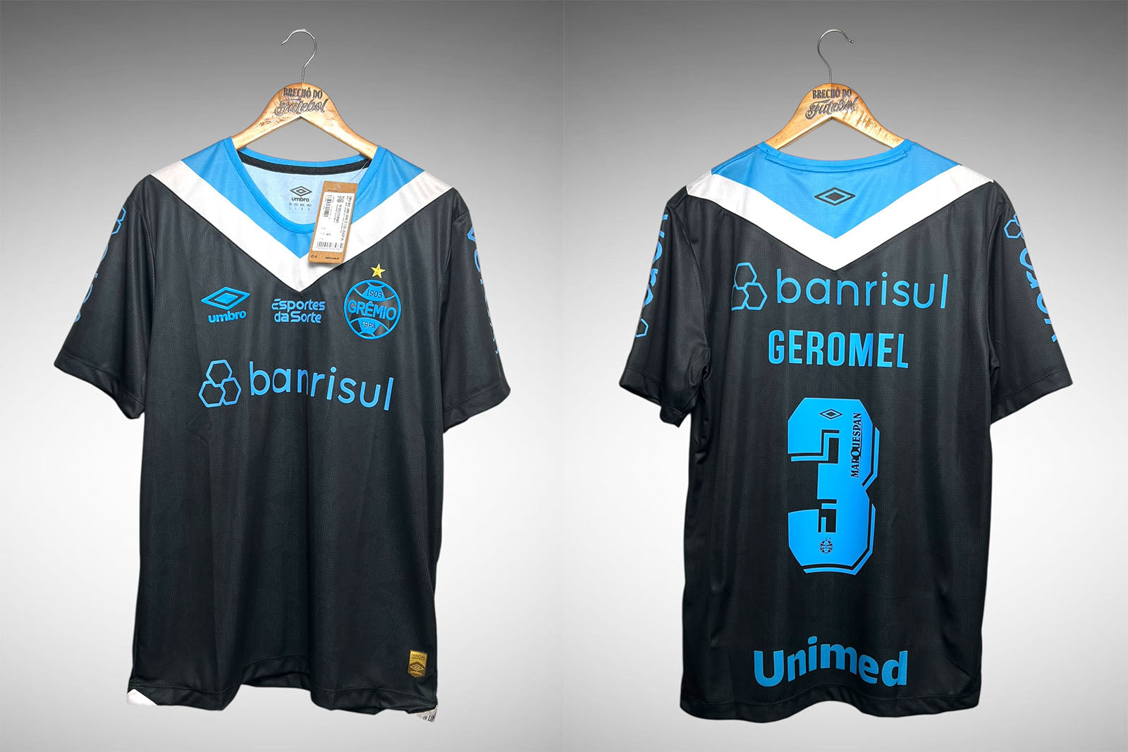 Grêmio 2024 Terceira Camisa Tam G Nº3 Geromel.