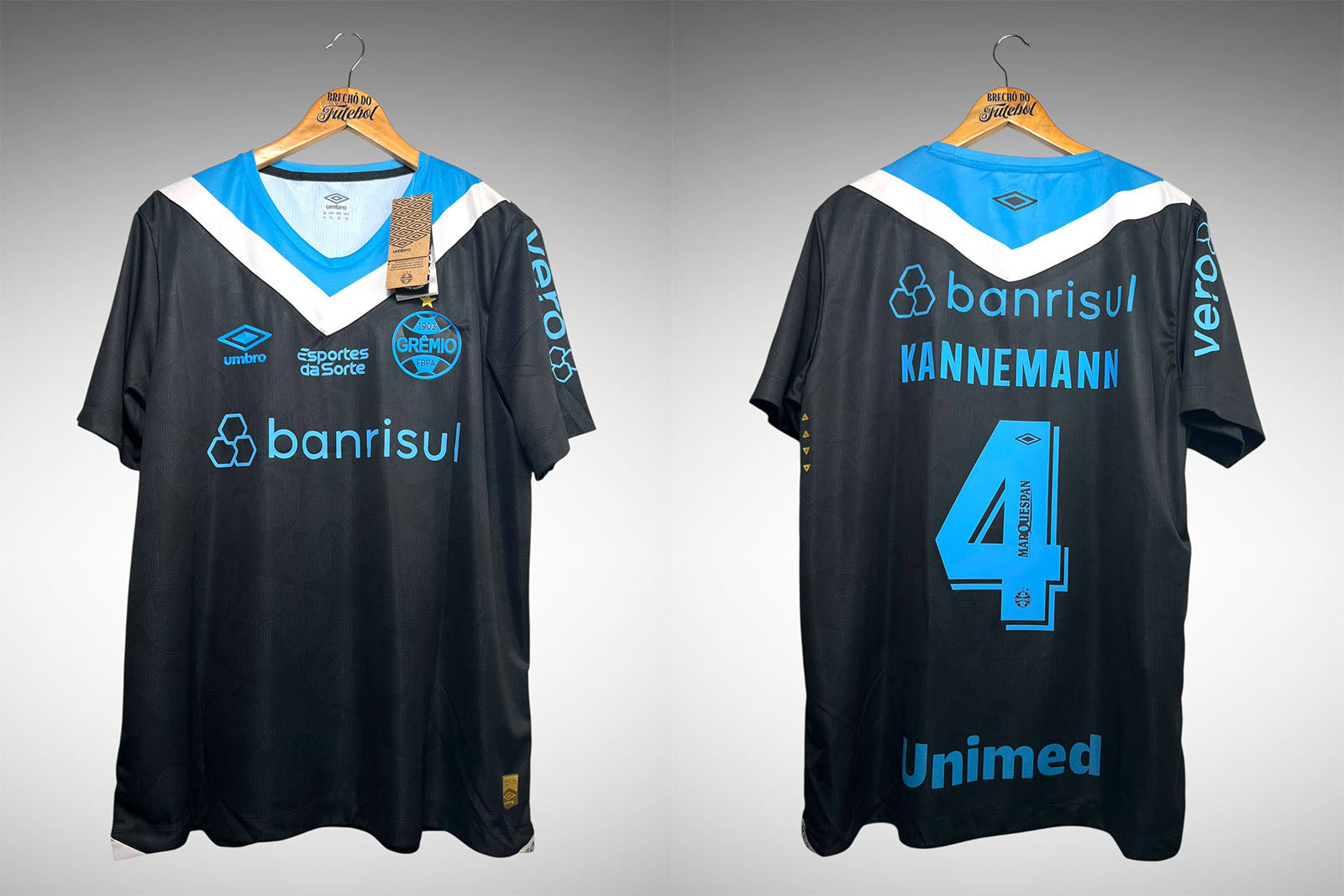 Grêmio 2024 Terceira Camisa Tam GG Nº 4 Kannemann.