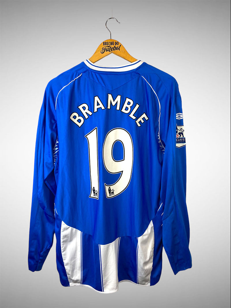 Wigan Athletic 2007 Primeira Camisa Tam GG Mangas Longas N 19 Bramble.