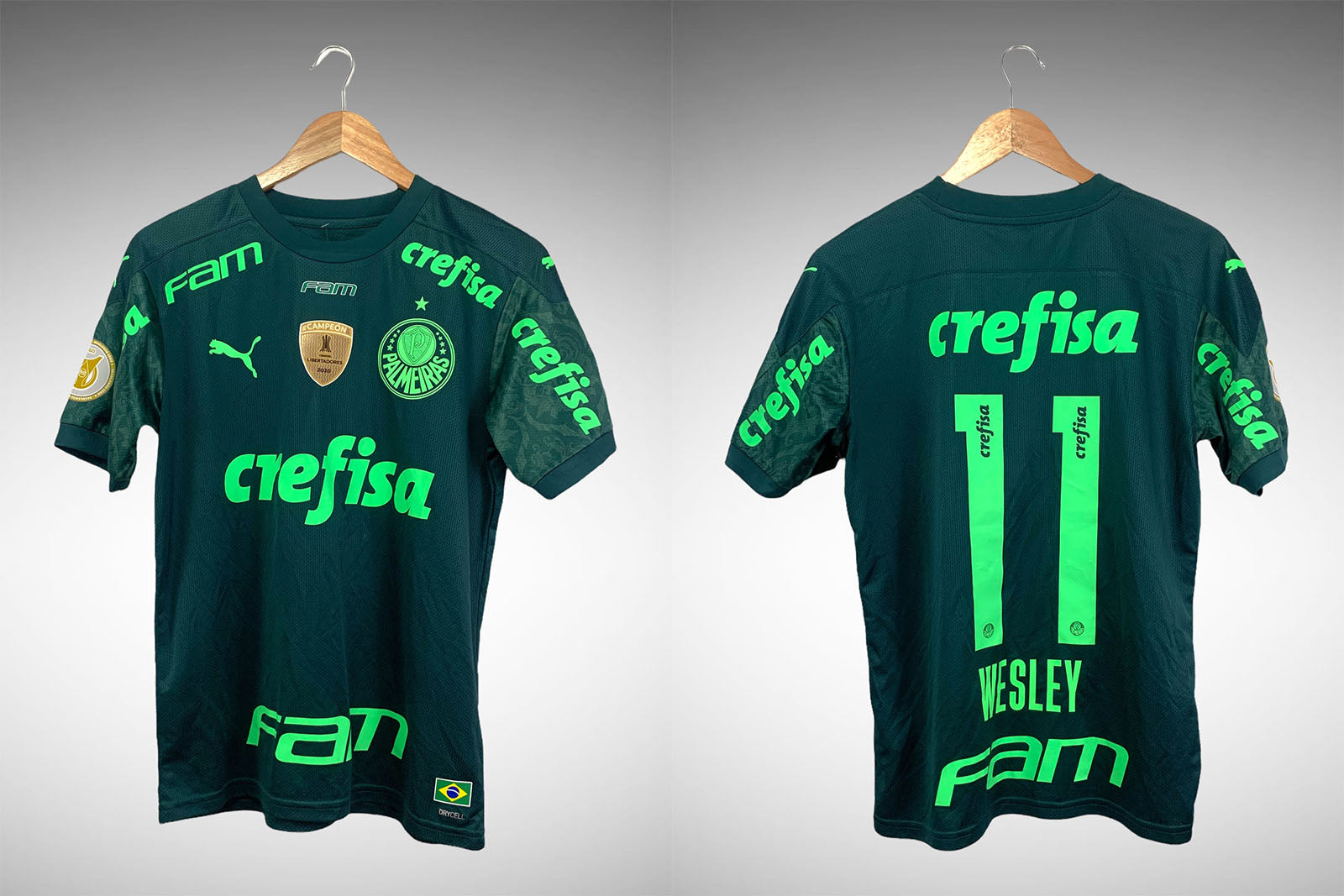 Palmeiras 2021 Terceira Camisa Tam P. Nº11 Wesley.