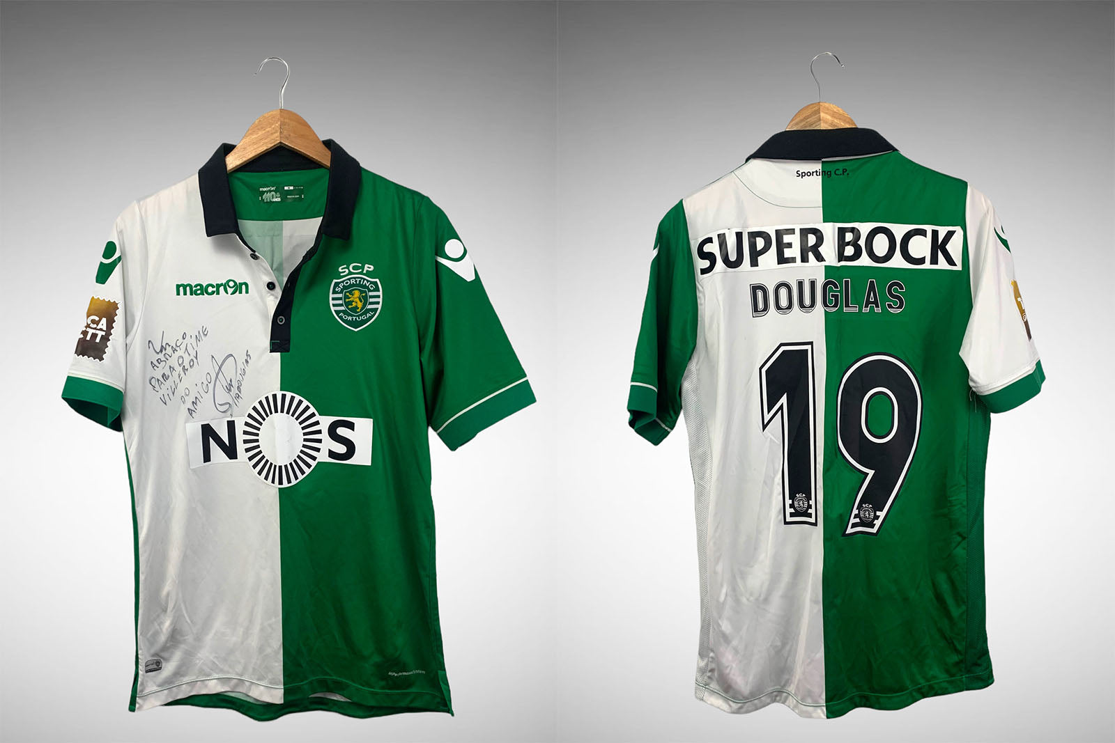 Sporting 2017 Primeira Camisa Tam M Nº 19 Douglas.