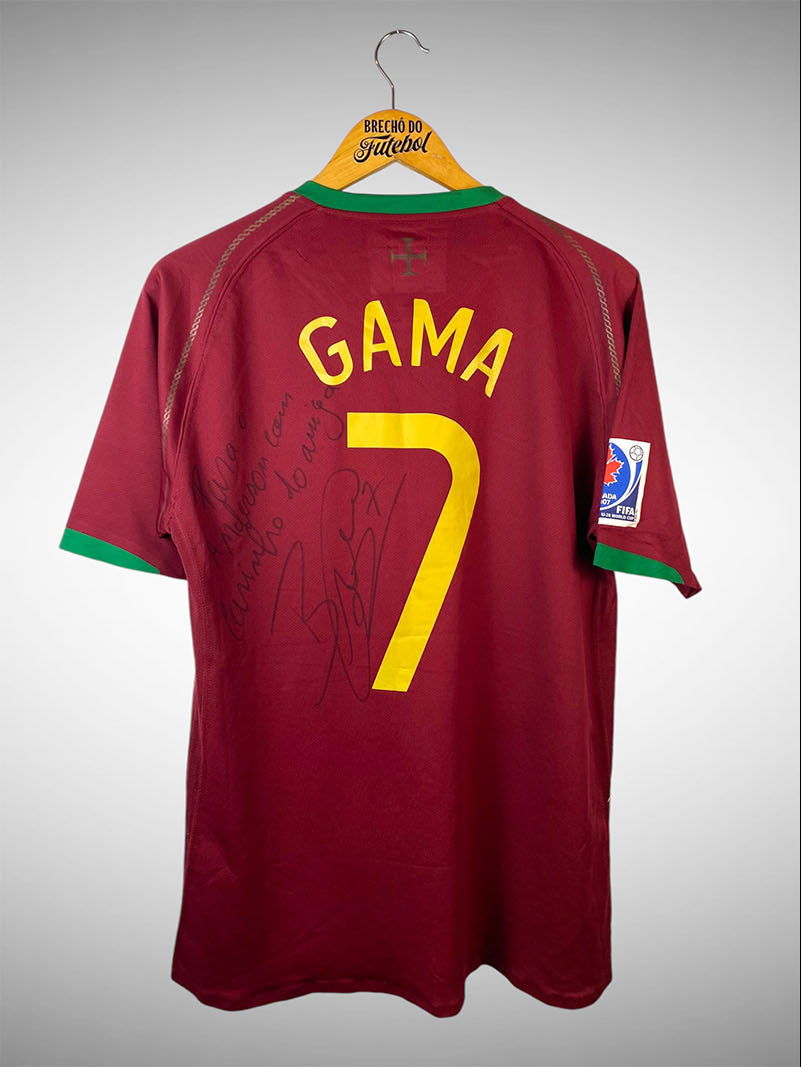 Portugal Sub-20 2007 Primeira Camisa Tam G N# 7 Gama.