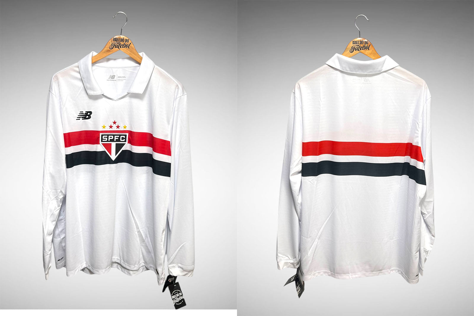 São Paulo 2024 Primeira Camisa Modelo Retrô Tam 2GG Manga Longa.