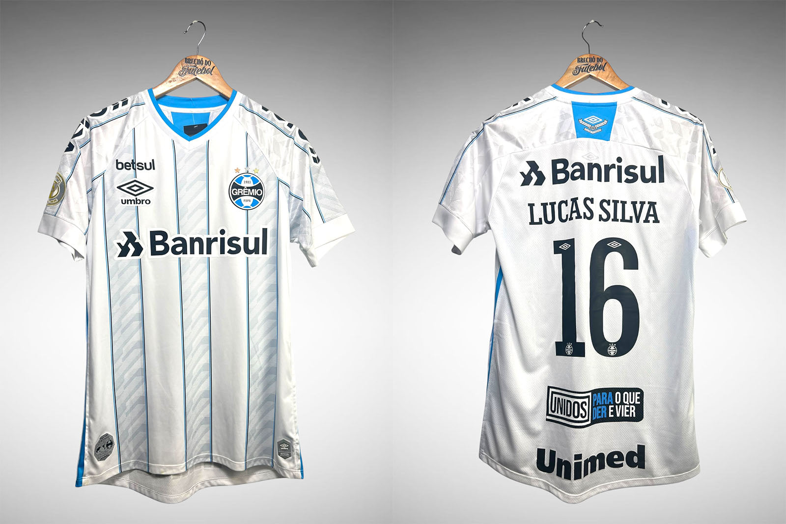 Grêmio 2020 Segunda Camisa Tam M Nº 16 Lucas Silva.