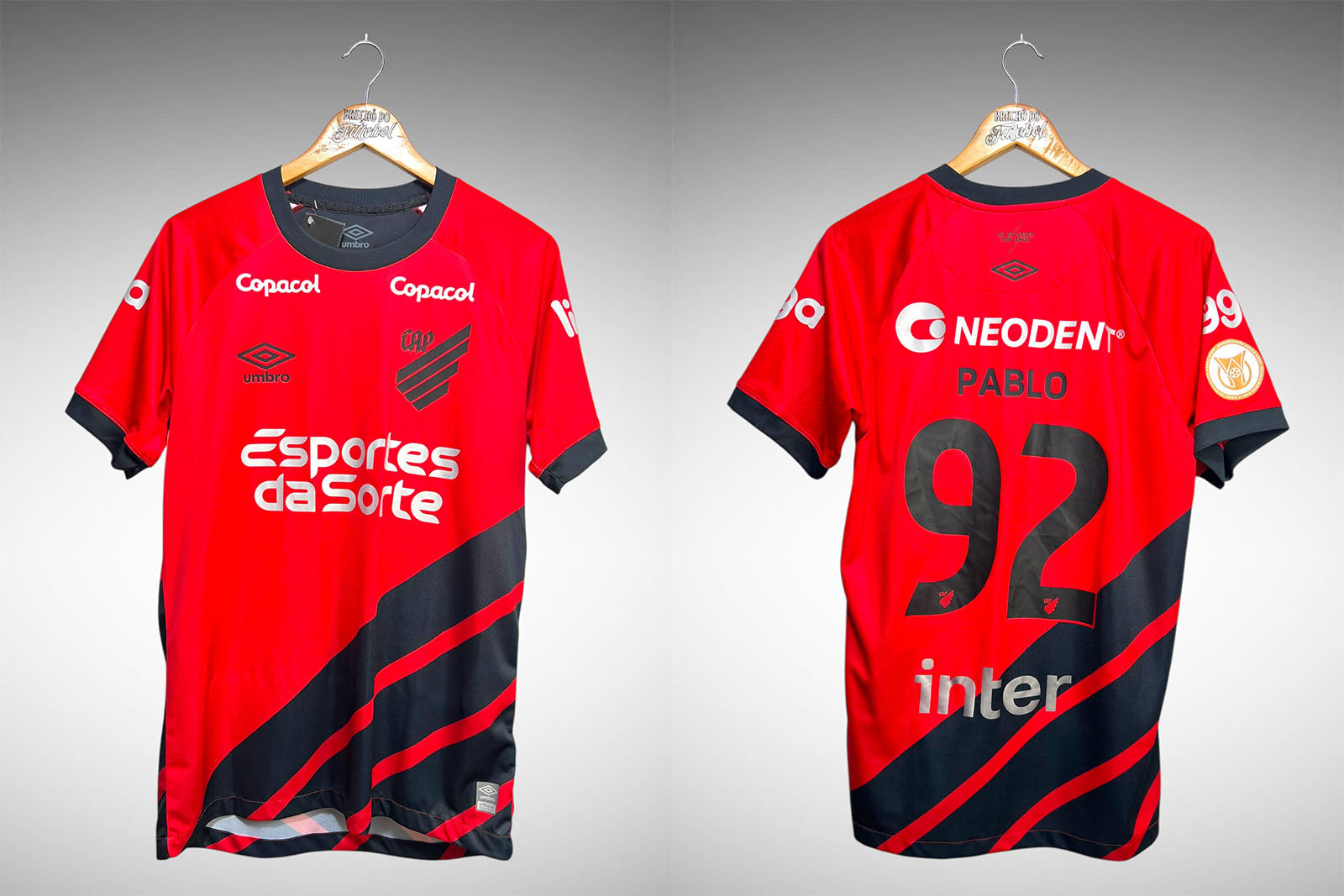 Athlético Paranaense 2023 Primeira Camisa Tam M Nº92 Pablo.