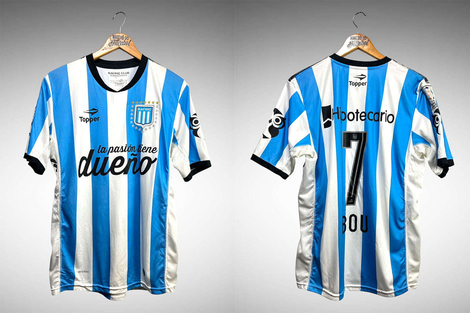 Racing 2015 Primeira Camisa Tam G Nº 7 Bou.