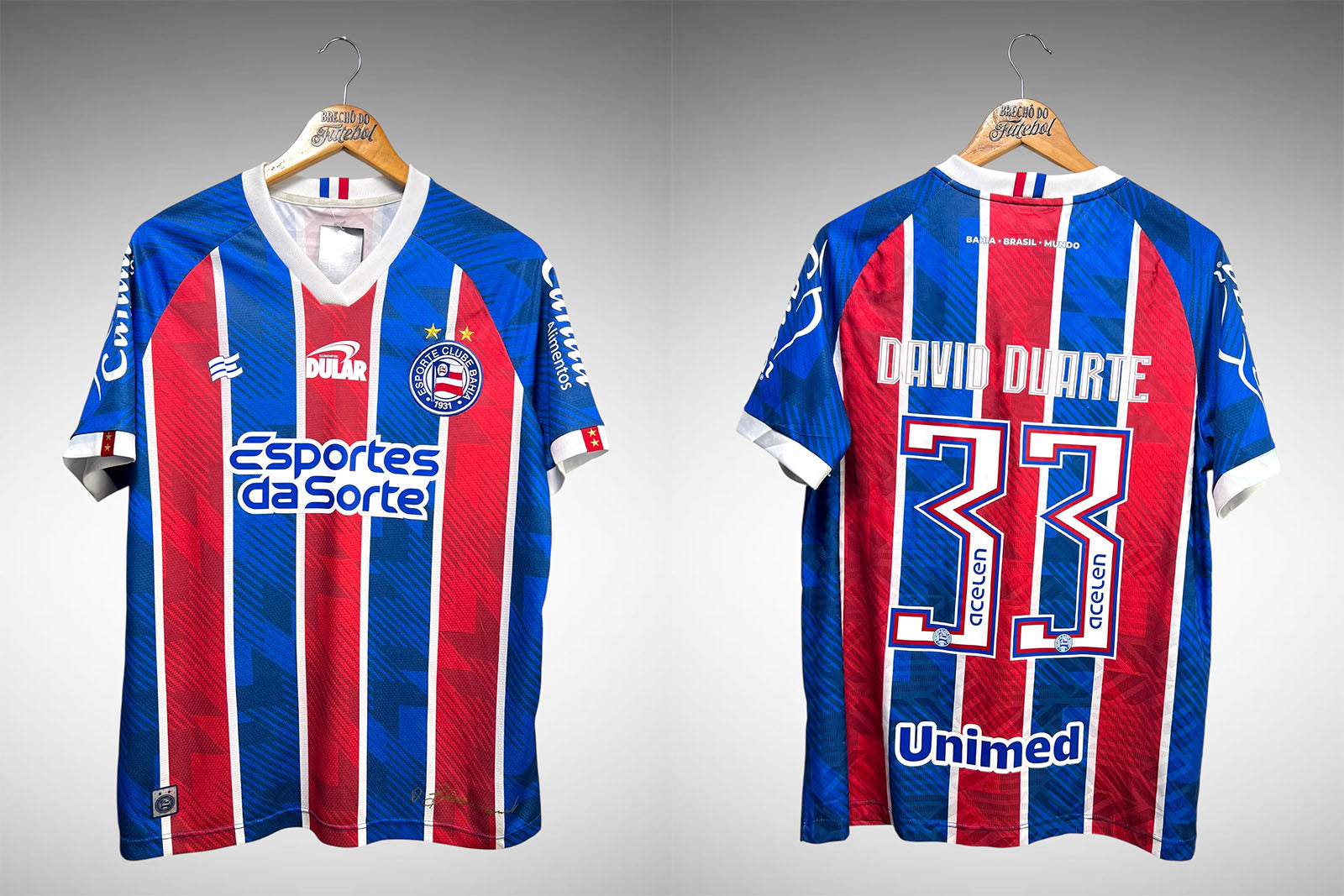 Bahia 2023 Segunda Camisa Tam G Nº 33 David Duarte.