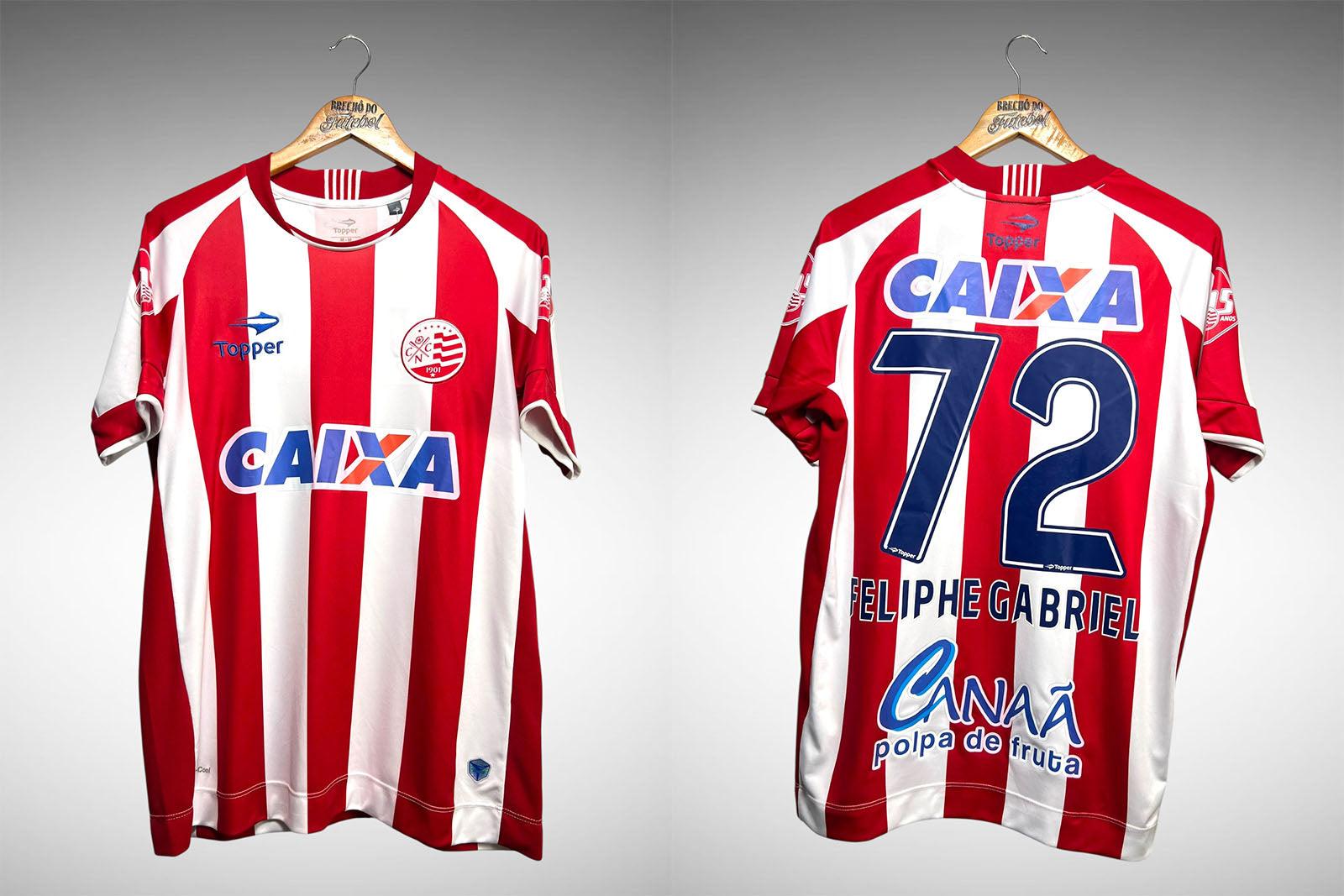 Náutico 2016 Primeira Camisa Tam M Nº 72 Feliphe Gabriel.