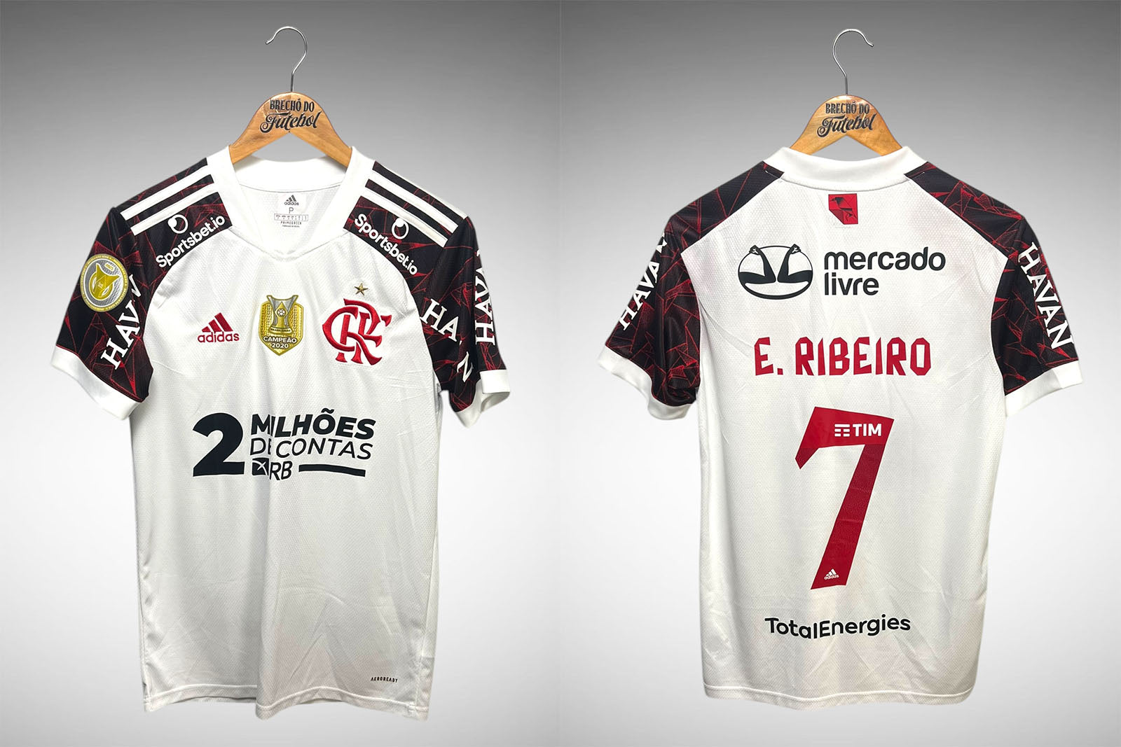 Flamengo 2021 Segunda Camisa Tam P Nº7 E. Ribeiro.