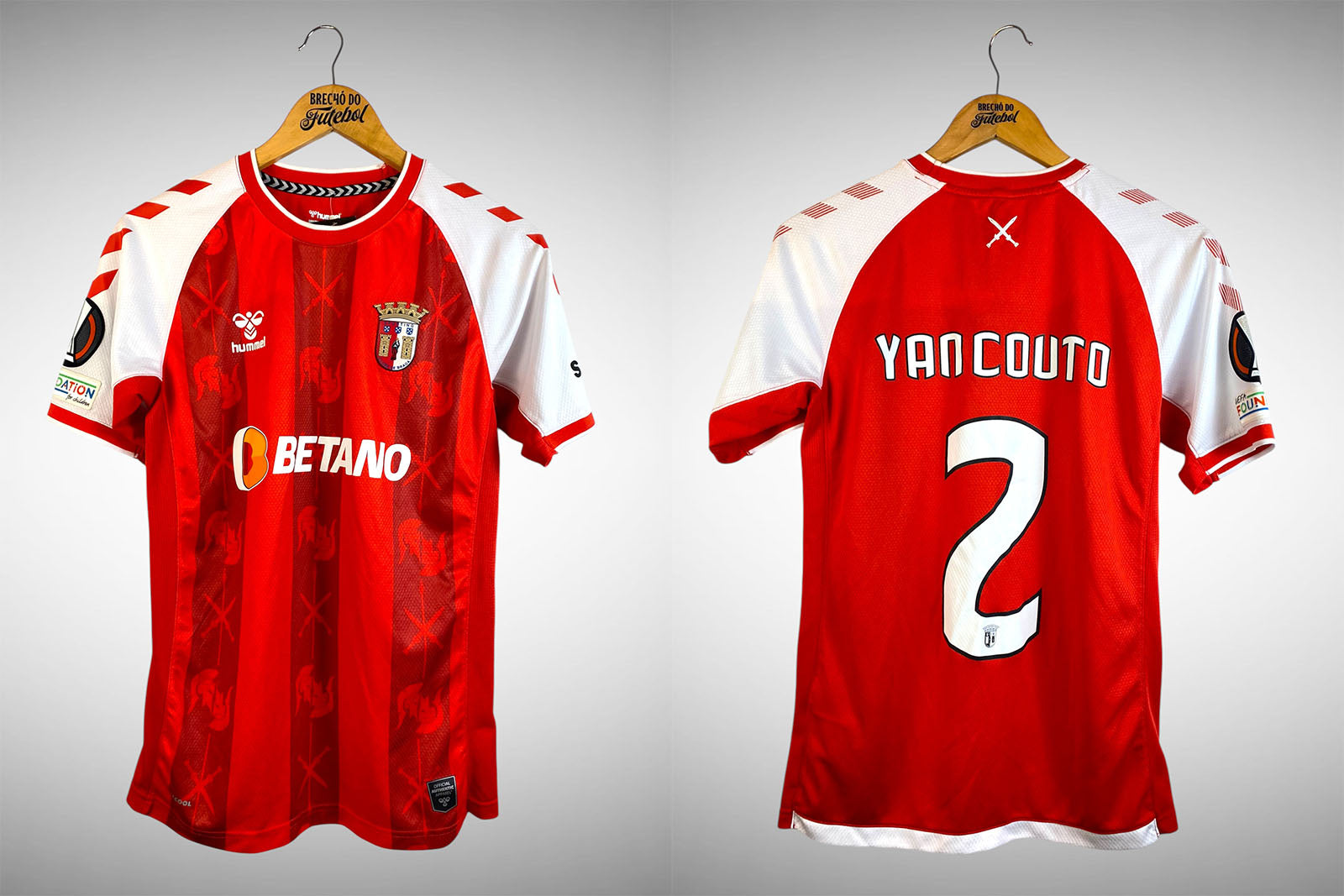 Braga 2021 Primeira Camisa Tam P Nº 2 Yan Couto.