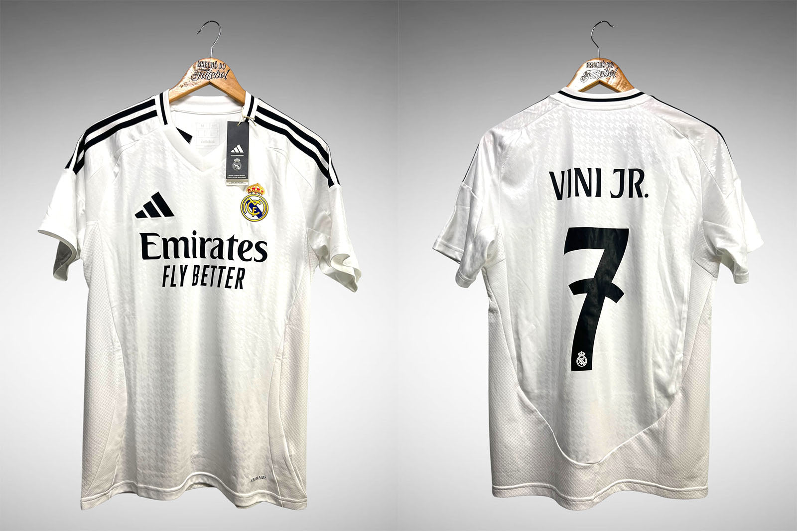 Real Madrid 2024 Primeira Camisa Tam M Nº 7 Vini Jr.