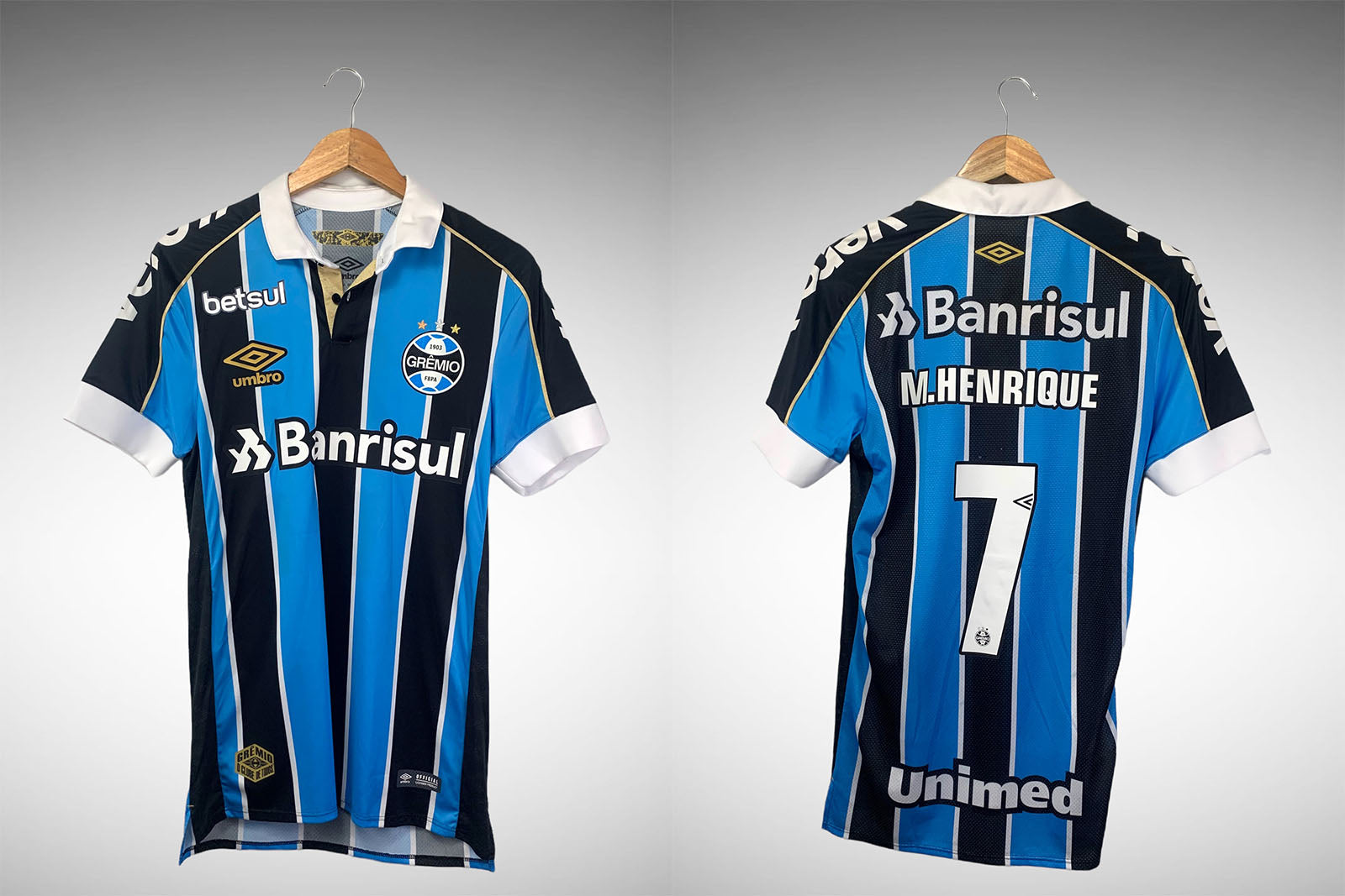 Grêmio 2020 Primeira Camisa Tam P Nº7  M. Henrique.